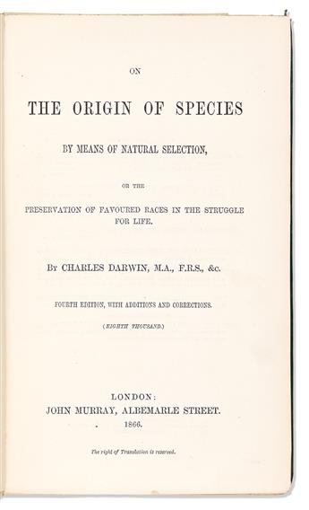 Darwin, Charles (1809-1882) The Descent of Man, and Selection in Relation to Sex.